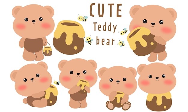 Cute Teddy Bear Graphic.