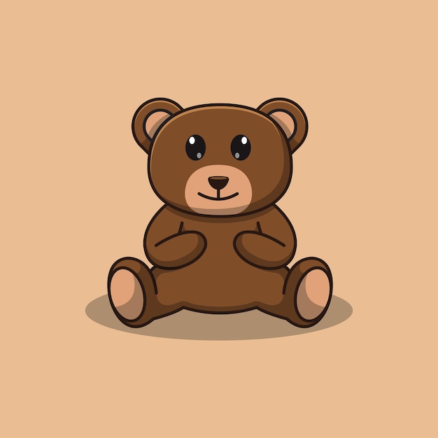 Cute teddy bear vector illustration