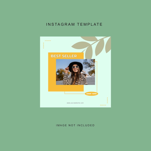 Vector cute template instagram