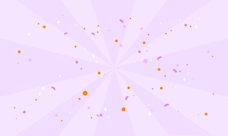 Vector cute template with confetti background design
