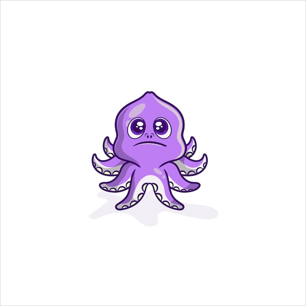 Illustrazione del logo del disegno della mascotte di vettore del tentacolo sveglio