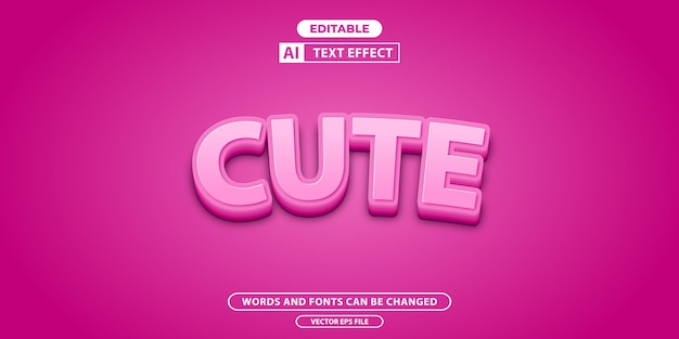 Cute text effect