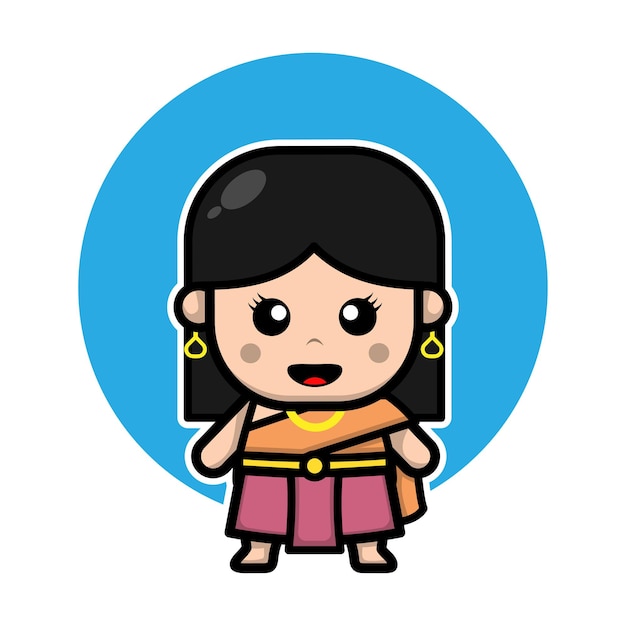 cute thai girl character