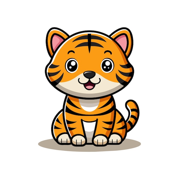 Vector cute tiger vector design