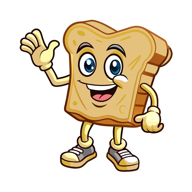 cute toast character