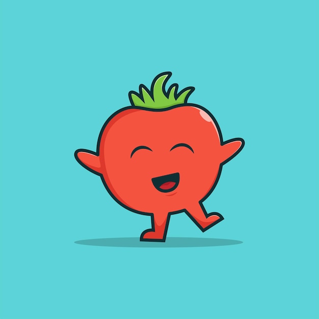 cute tomato in style design