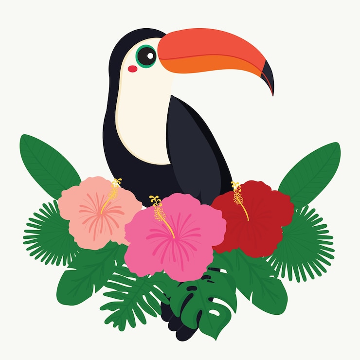 Vector cute toucan