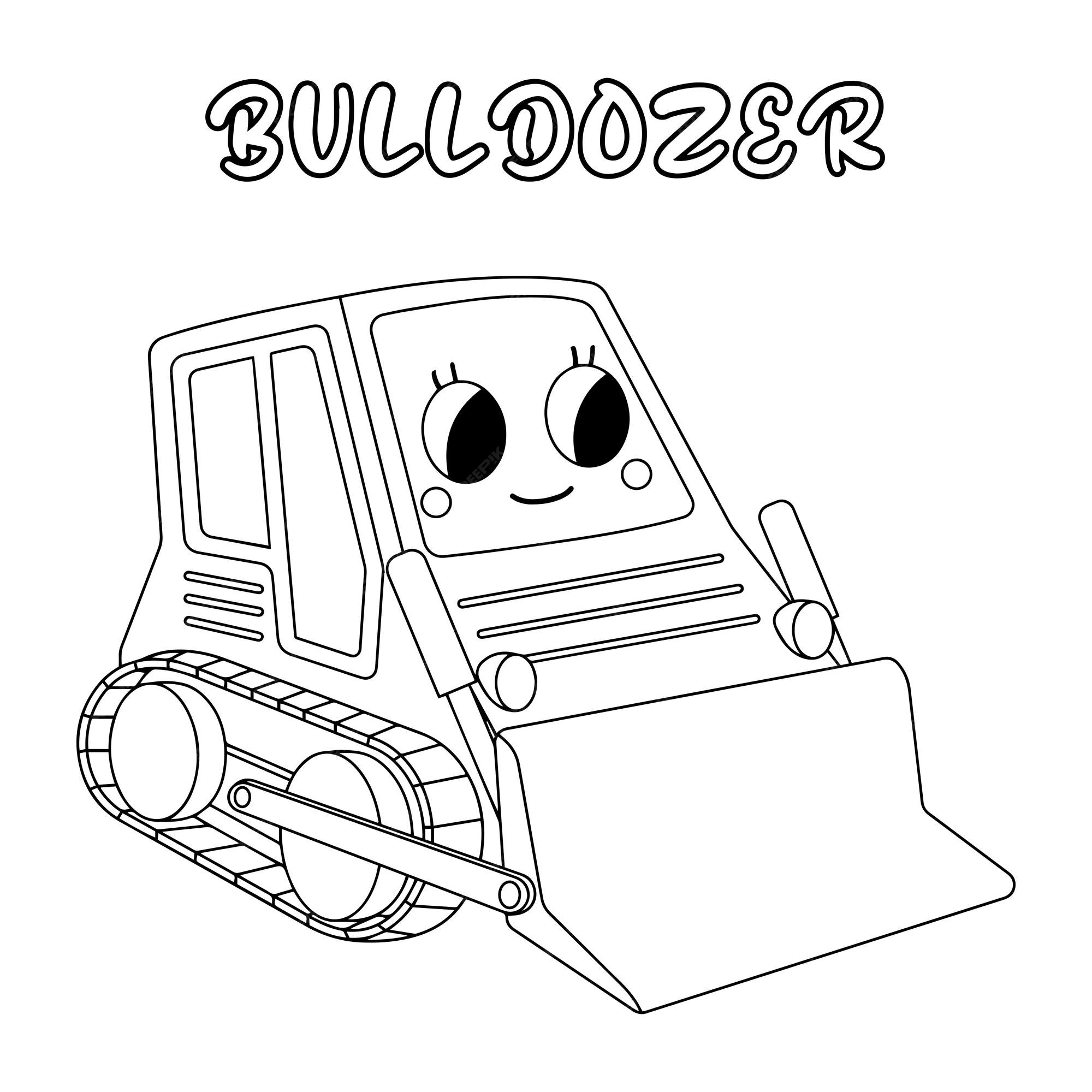 Bulldozer Monster Truck coloring page