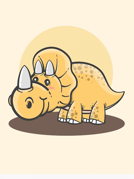  cute triceratops cartoon