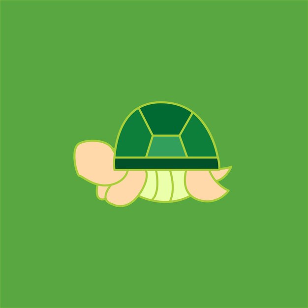 Cute trutle character design illustration faceless animals