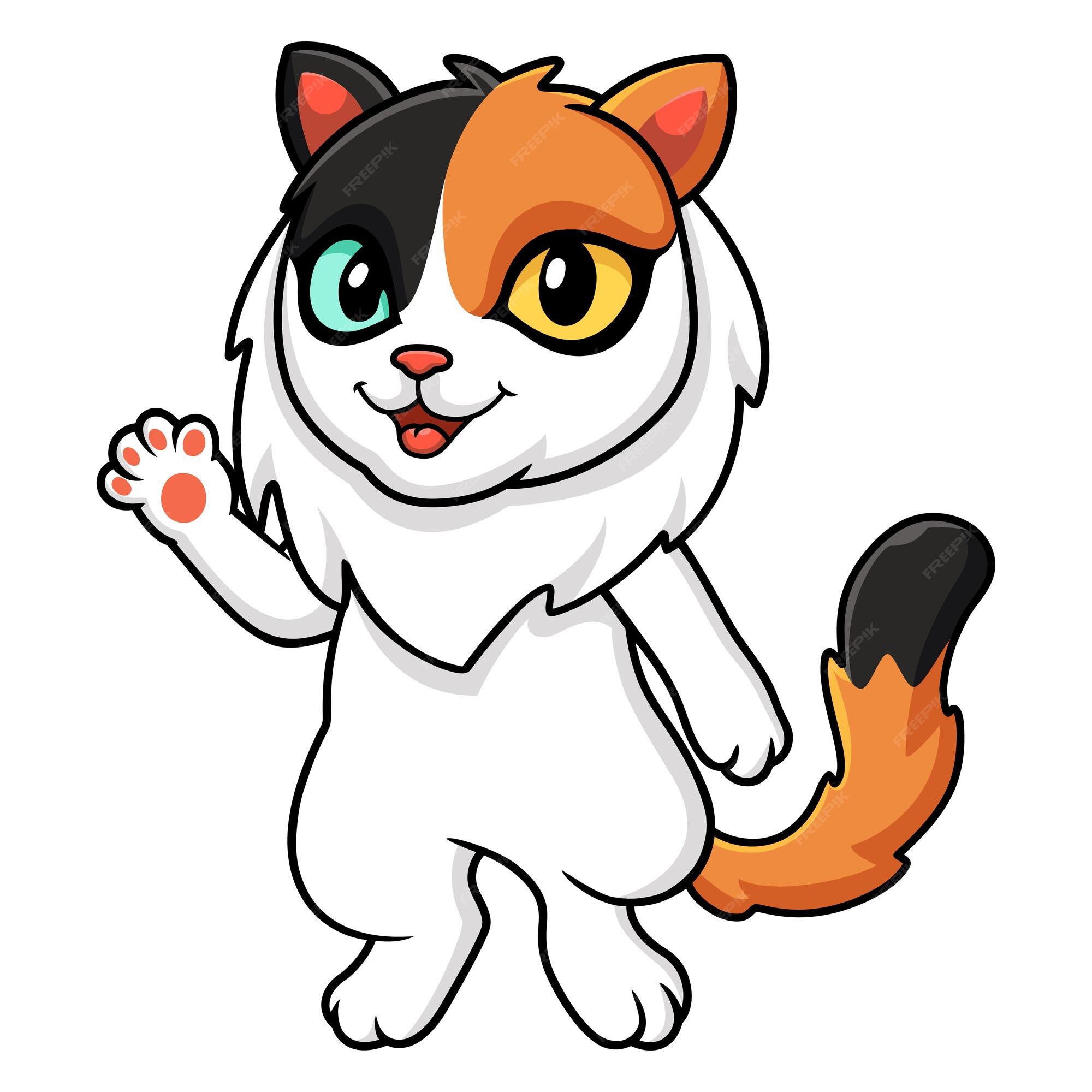 Premium Vector Cute Turkish Van Cat Cartoon Waving Hand premium-vector-cute-turkish-van-cat-cartoon-waving-hand