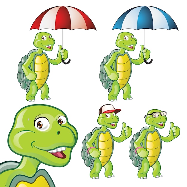 Cute Turtle Cartoon Mascot