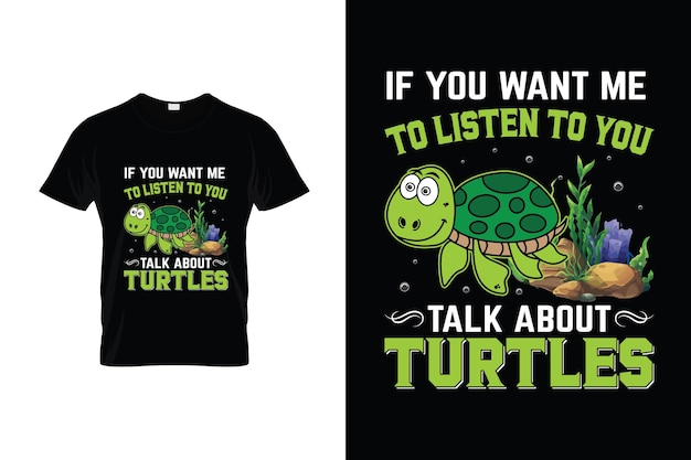 Cute turtle cartoon smiling Turtle Tshirt design or turtle poster design or turtle illustration