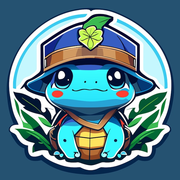 Cute turtle cartoon smiling