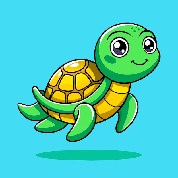 Vector cute turtle cartoon vector for childrens books