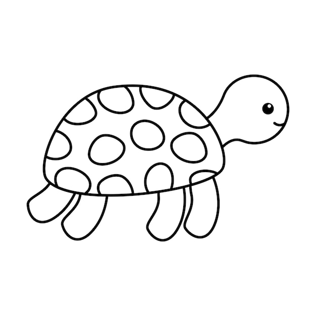 Cute turtle coloring page