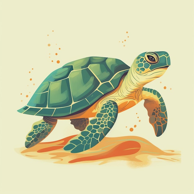 Cute turtle vector