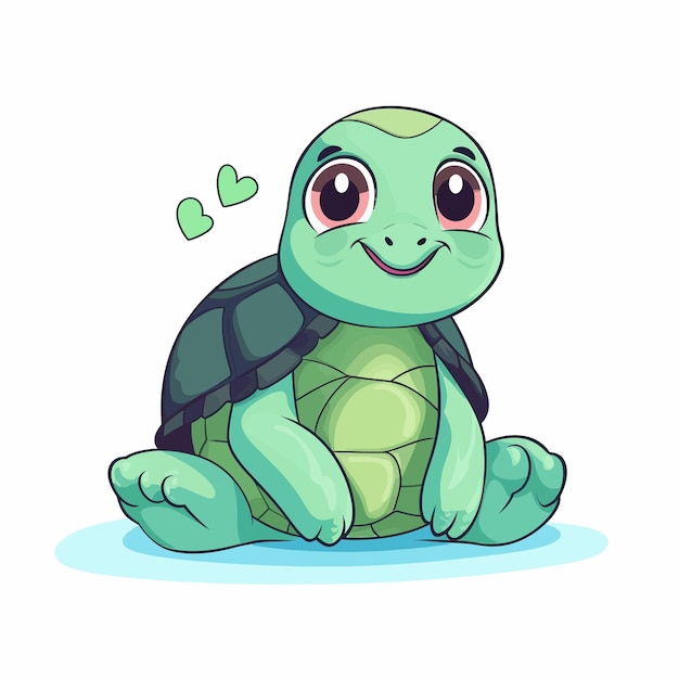 Vector cute turtle