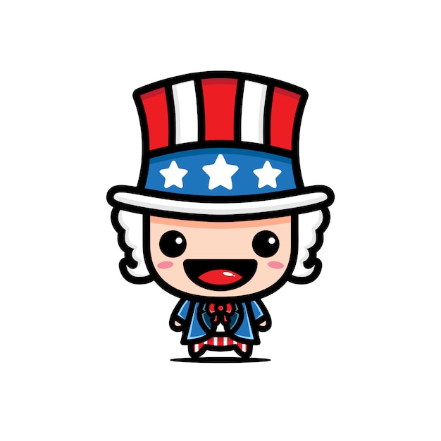 Cute uncle Sam's character 