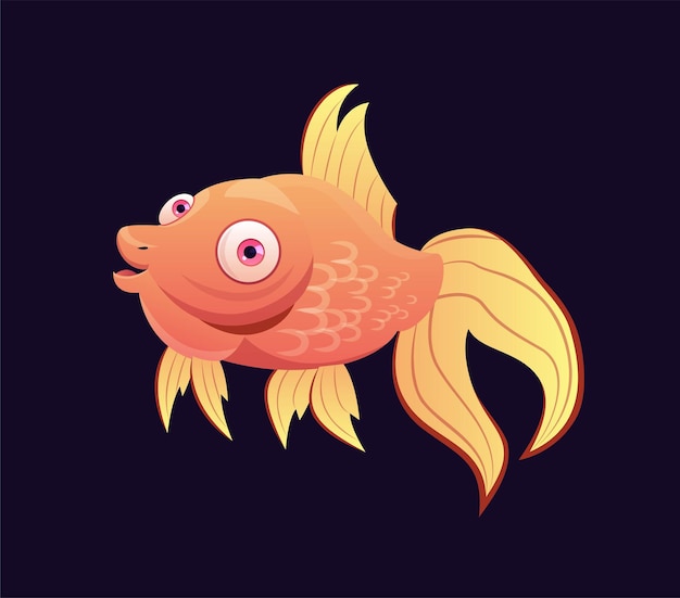 Vector cute underwater animal