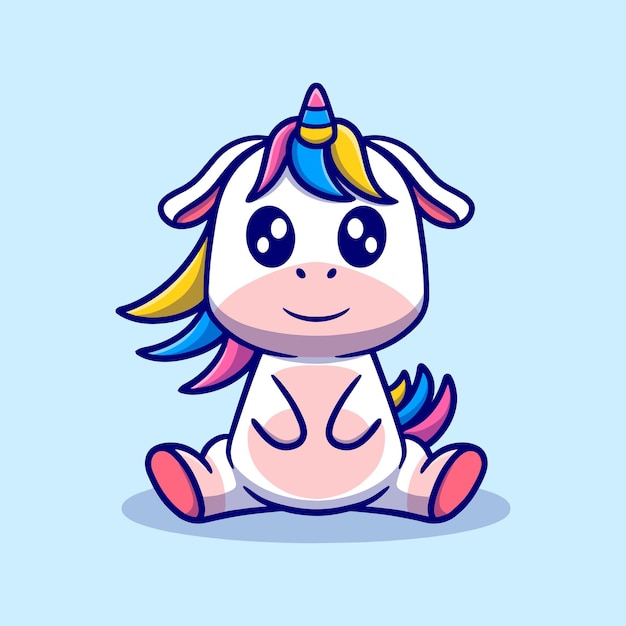 cute unicorn cartoon icon illustration gift