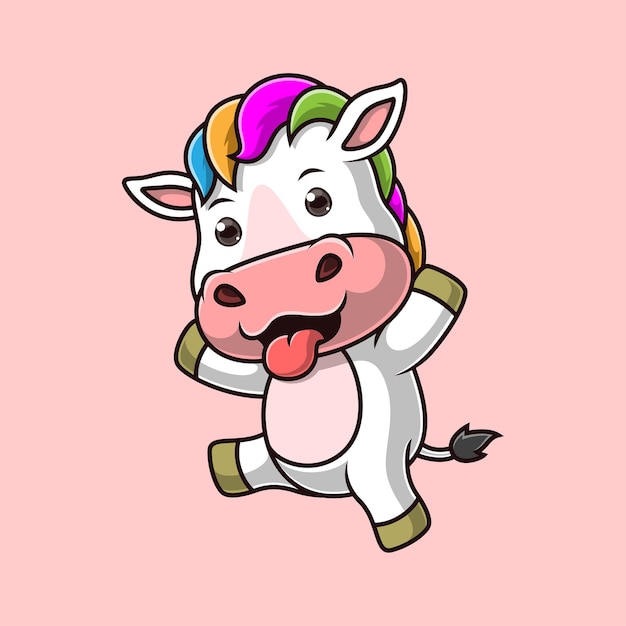 Cartone animato carino unicorno