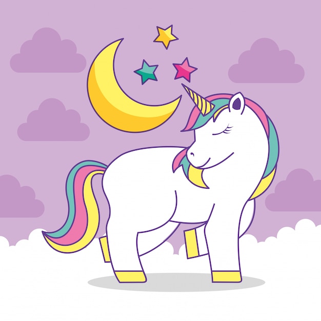 Cute unicorn cartoon