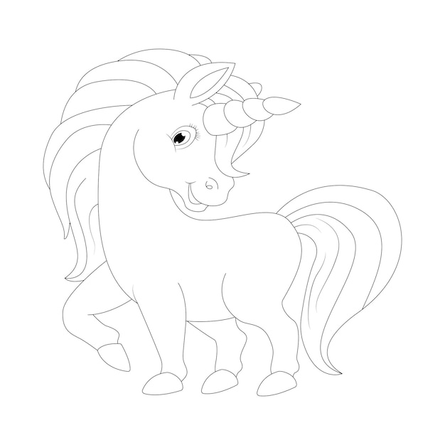 Cute unicorn coloring pages