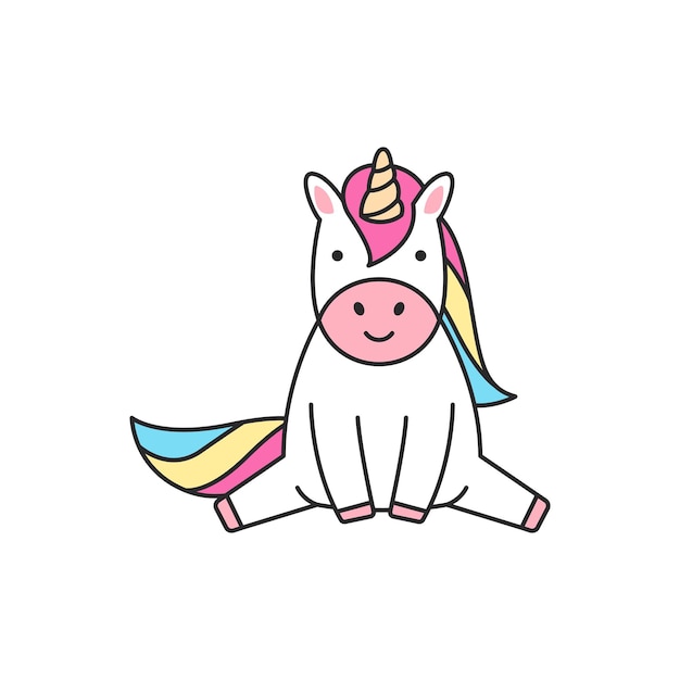 可愛いユニコーンイラスト