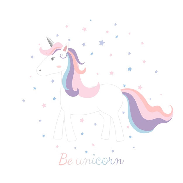 Cute unicorn princess