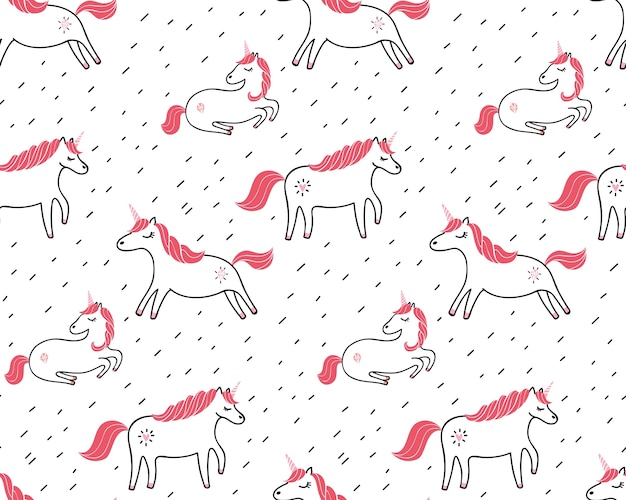 cute unicorn seamless pattern