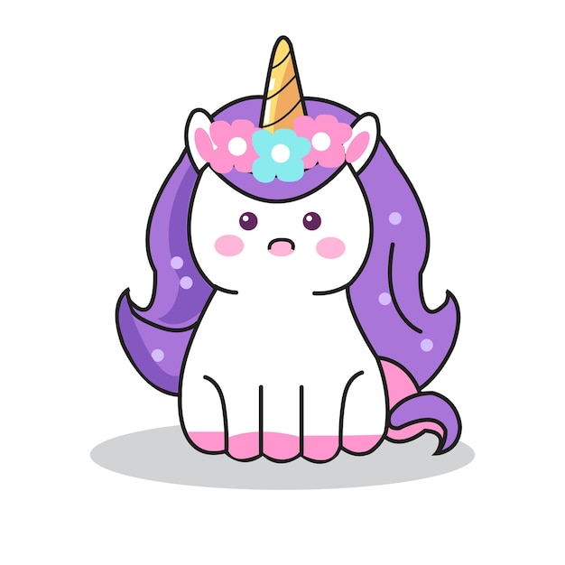 Vector cute unicorn vector design cartoon iilustrations