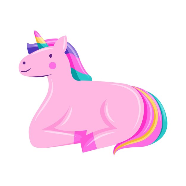 Cute unicorn vector