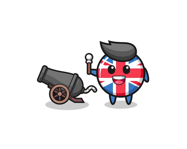 Cute united kingdom flag shoot using cannon , cute design