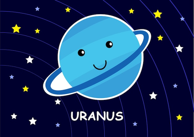 Vector cute uranus vector