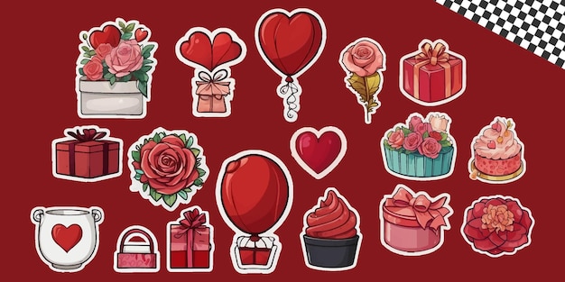 Cute Valentine stickers