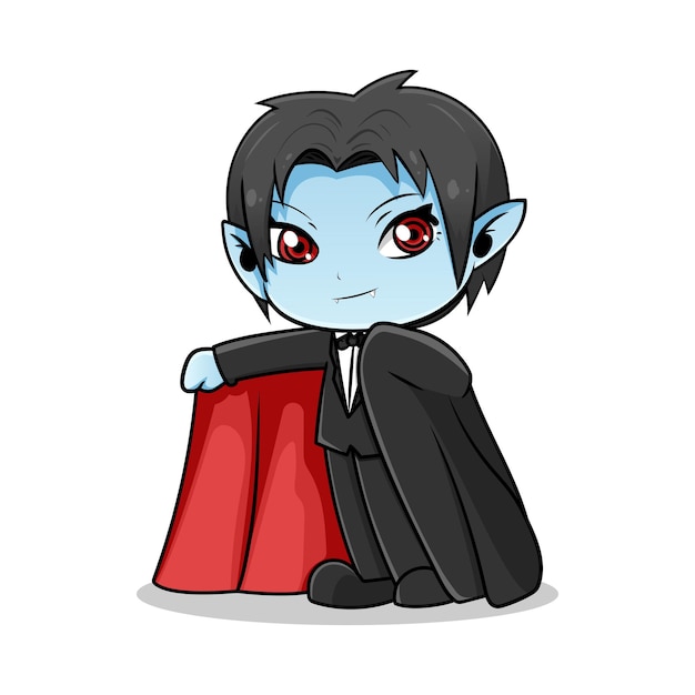 Cute vampire cartoon design illustration