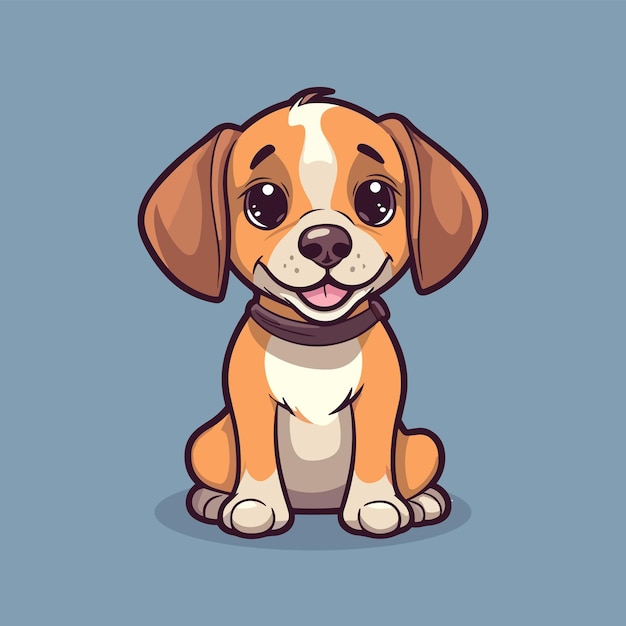 Cute vector Cartoon dog puppy Hound