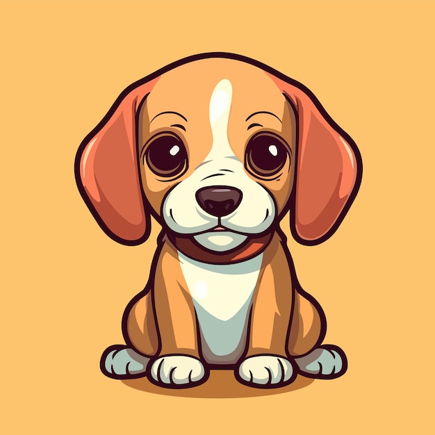 Cute vector Cartoon dog puppy Hound