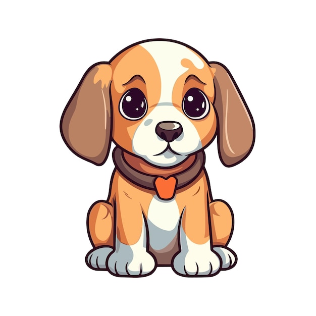 Cute vector Cartoon dog puppy Hound