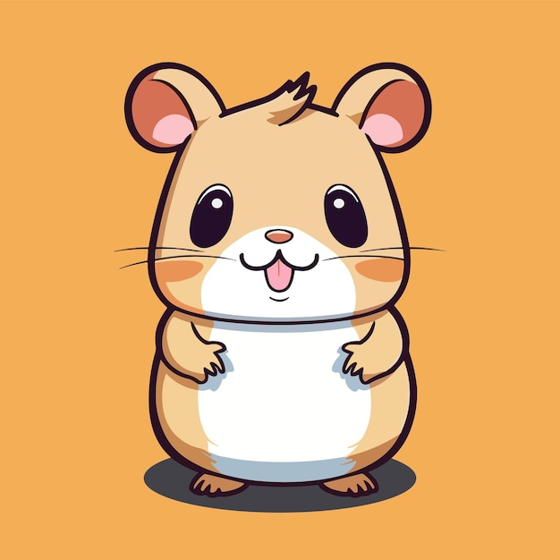Vector cute vector cartoon hamster