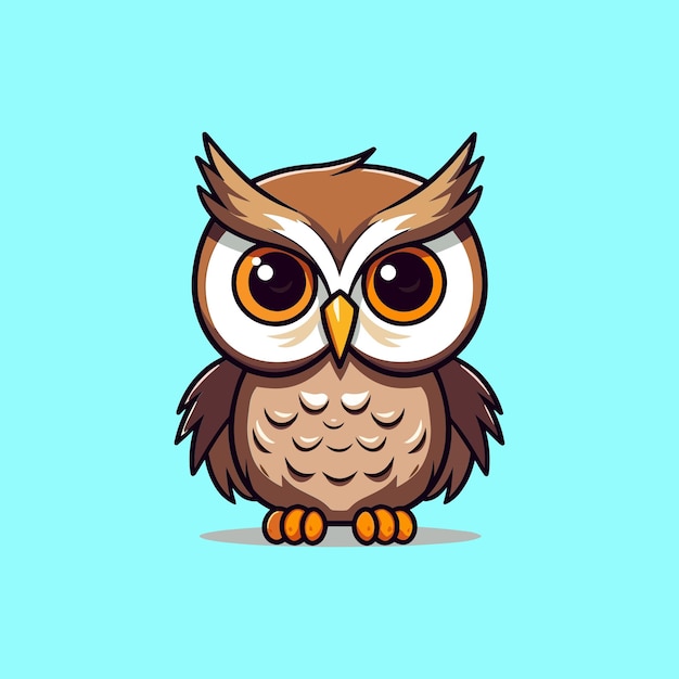 Vector cute vector cartoon owl mascot