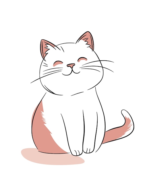 cute vector cat illustration