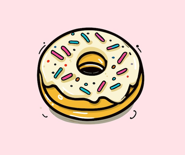 Cute vector colorful of donut