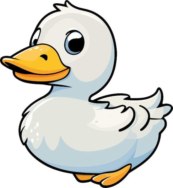 A cute vector duck illustration playful and whimsical farm animal design