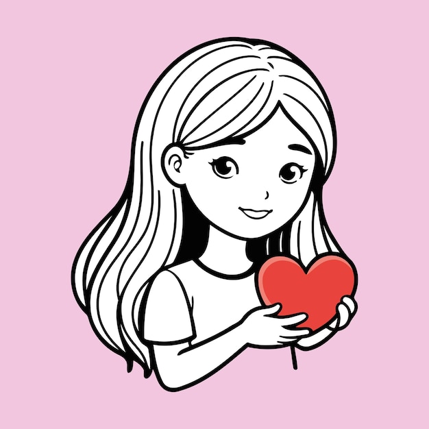 Vector cute vector graphics for valentines day card