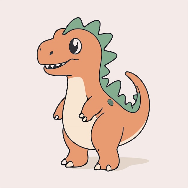 Cute vector illustration of a Dino for kids books