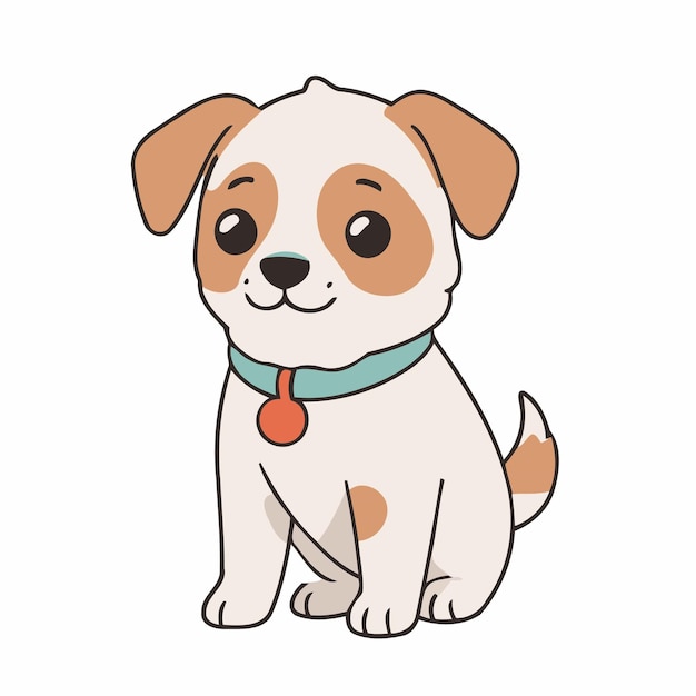 Cute vector illustration of a Dog for toddlers story books