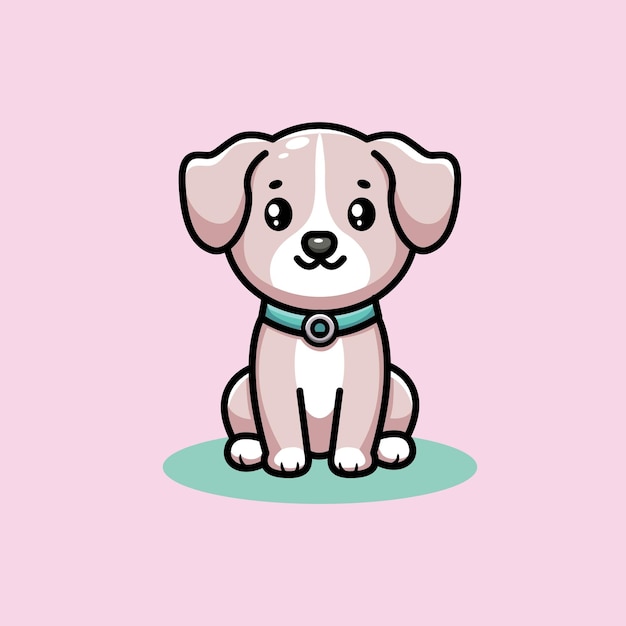 Vector cute vector illustration of dog