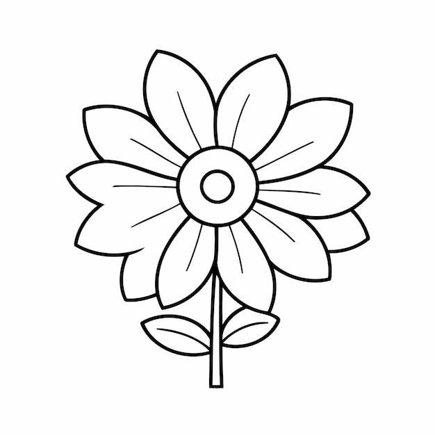 귀여운 터 일러스트레이션 아이들을 위한 꽃 그림